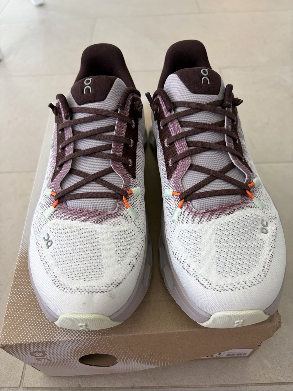 On Cloud Women's Cloudtilt Sneakers in White and Plum, Size 6W